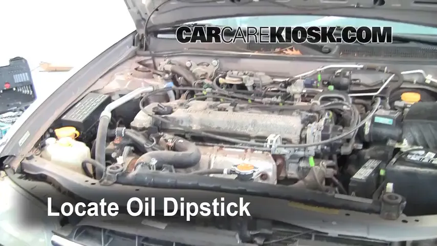1998 Nissan Altima GXE 2.4L 4 Cyl. Oil Check Oil Level
